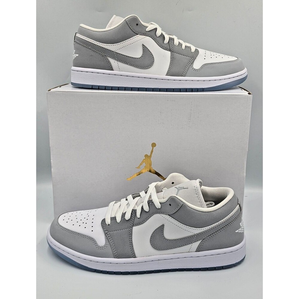 Nike Air Jordan 1 Low Wolf Grey Womens 12 Mens 10.5 DC0774 105 New In Box